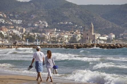 Platja Terramar, platja de la barra